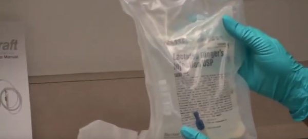 An off-the-shelf physiologic fluid bag is needed for the Dr.UGraft fluid system